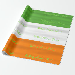 Christmas Nollaig Shona Dhuit Irish Flag Irland Geschenkpapier