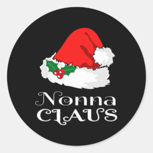 Christmas Nonna Claus Matching Pajama Weihnachtsma Runder Aufkleber