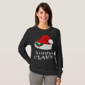 Christmas Nonna Claus Matching Pajama Weihnachtsma T-Shirt (Vorne ganz)