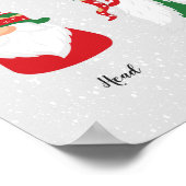 Christmas Nordic Gnome Gonk Family Poster (Ecke)