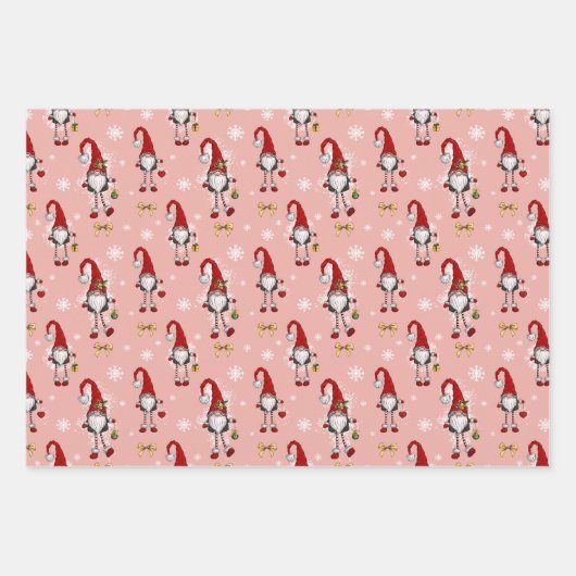 Christmas Nordic Gnomes Pattern Geschenkpapier Set (Vorderseite 3)