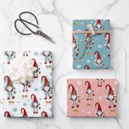 Christmas Nordic Gnomes Pattern Geschenkpapier Set
