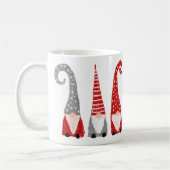Christmas Nordic Gnomes Red White Gray Kaffeetasse (Links)