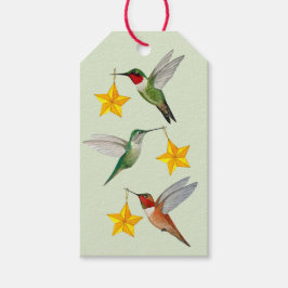 Christmas North American Hummingbirds Gift Tag Geschenkanhänger