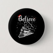 Christmas North Pole Polar Express All Abroad Xmas Button (Vorderseite)