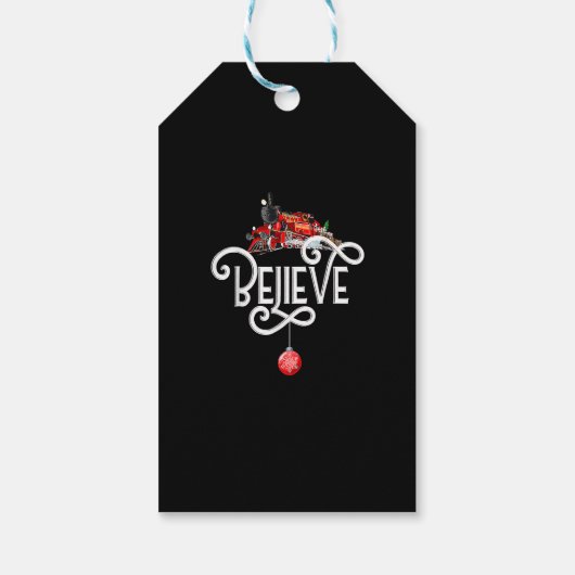 Christmas North Pole Polar Express All Abroad Xmas Geschenkanhänger (Rückseite)