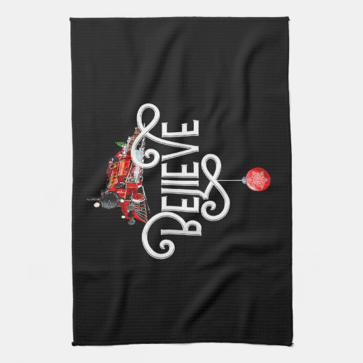 Christmas North Pole Polar Express All Abroad Xmas Geschirrtuch (Vertikal)