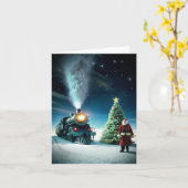 Christmas North Pole Polar Express All Abroad Xmas Karte (Gelbe Blume)