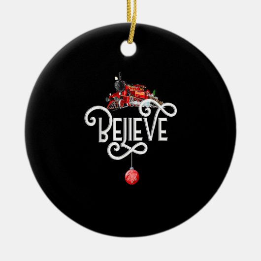 Christmas North Pole Polar Express All Abroad Xmas Keramik Ornament (Vorne)