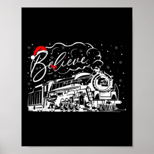 Christmas North Pole Polar Express All Abroad Xmas Poster