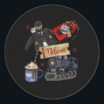 Christmas North Pole Polar Express All Abroad Xmas Runder Aufkleber<br><div class="desc">Weihnachten Nordpol Polar Express Alles im Ausland Weihnachten Weihnachten 3.</div>