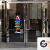 Christmas North Pole Sign Board Window Cling Fensteraufkleber (Büro Tür)