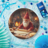 Christmas Norwegian Nisse Making Lefse, Plates Pappteller (Party)