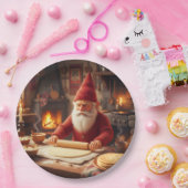 Christmas Norwegian Nisse Making Lefse, Plates Pappteller (Party)