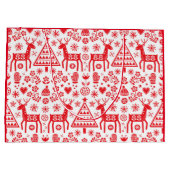 CHRISTMAS NORWEGIAN REINDEER PATTERN GIFT BAG GROßE GESCHENKTÜTE (Rückseite)