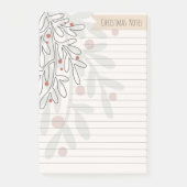 Christmas notes abstract mistletoe drawing post-it klebezettel (Vorderseite)