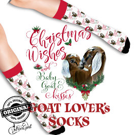 Christmas Nubian Twins Baby Goat wünscht sich Socken