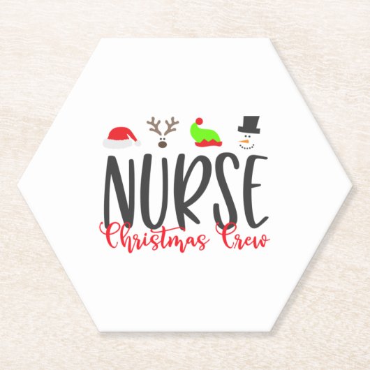Christmas Nurse2 Untersetzer (Vorderseite)