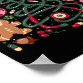 Christmas Nurse Boho Blume Stethoscope Nursing Xm Poster (Ecke)