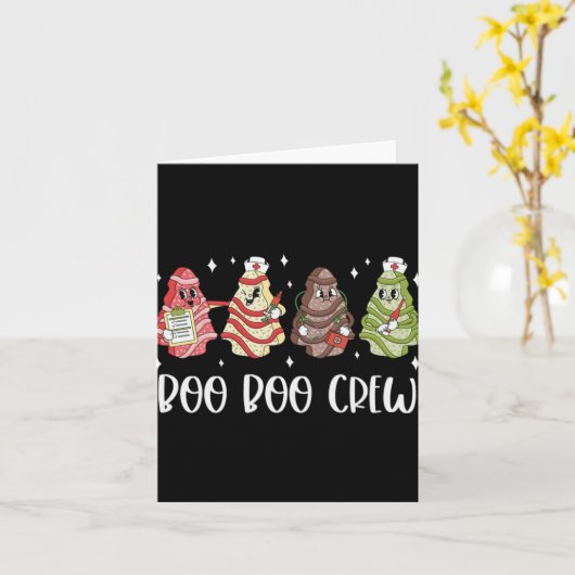 Christmas Nurse Boo Boo Crew Tree Cake Xmas Nursin Karte (Gelbe Blume)