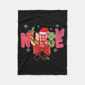 Christmas Nurse Coquette Bow Stethoscope Nursing X Fleecedecke (Vorderseite)
