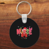 Christmas Nurse Coquette Bow Stethoscope Nursing X Schlüsselanhänger (Vorderseite)