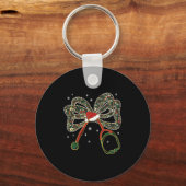 Christmas Nurse Coquette Bow Stethoscope Xmas Sant Schlüsselanhänger (Vorderseite)