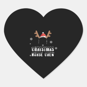 Christmas Nurse Crew Reindeer Xmas CNA Nursing Herz-Aufkleber