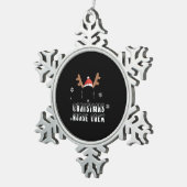 Christmas Nurse Crew Reindeer Xmas CNA Nursing Schneeflocken Zinn-Ornament (Rechts)