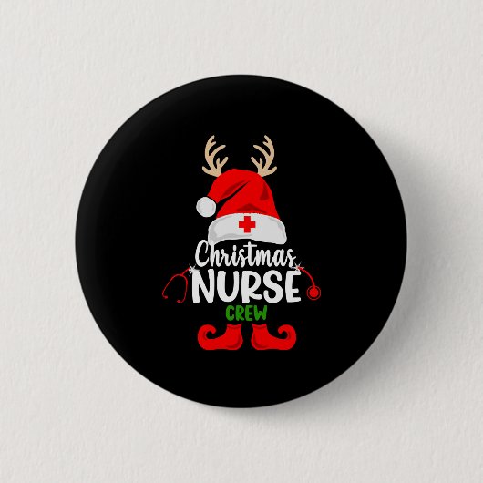 Christmas Nurse Crew Squad Button (Vorderseite)