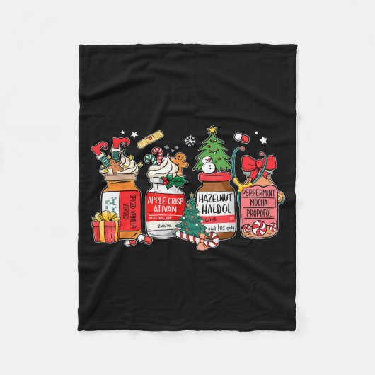 Christmas Nurse Funny Peppermint Mocha Profol Er E Fleecedecke (Vorderseite)