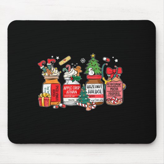 Christmas Nurse Funny Peppermint Mocha Profol Er E Mousepad (Vorne)
