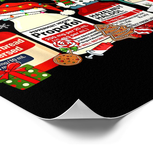 Christmas Nurse Funny Peppermint Mocha Profol Er E Poster (Ecke)