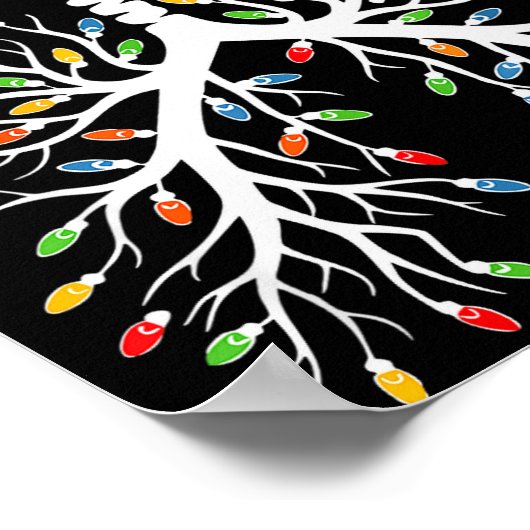 Christmas Nurse Lung Xmas Lights Funny Pulmonologi Poster (Ecke)