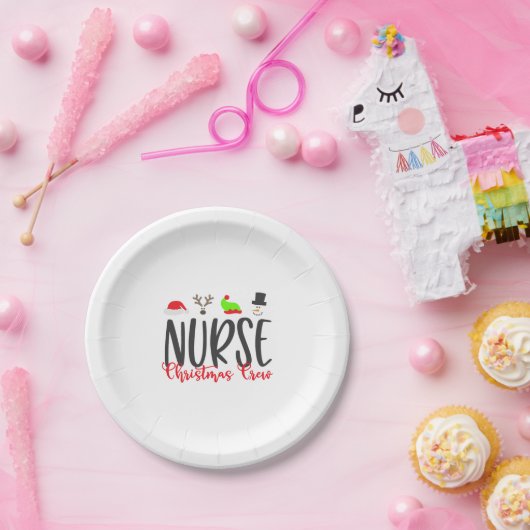 Christmas Nurse Pappteller (Party)