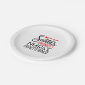 Christmas nurse practitioner, nurse np pappteller (Schrägansicht)