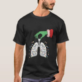 Christmas Nurse Respiratory Therapist Lung Tree T-Shirt (Vorderseite)