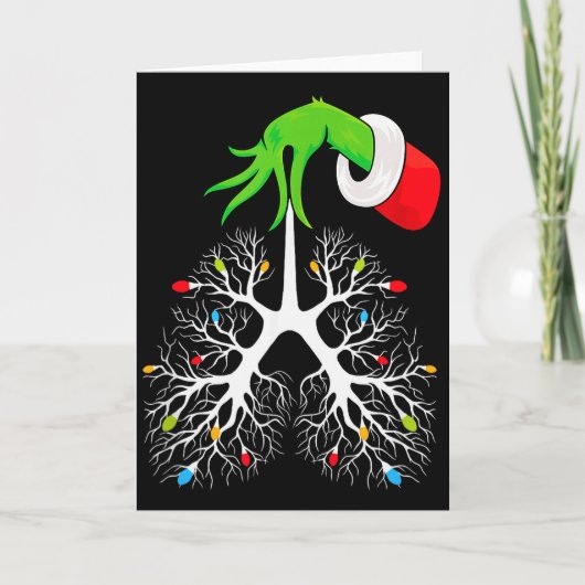 Christmas Nurse Resratory Therast Lung Lights Funn Karte (Vorderseite)