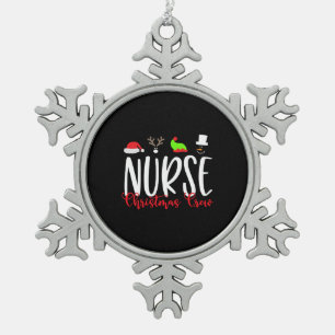 Christmas Nurse Schneeflocken Zinn-Ornament