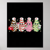 Christmas Nurse Tree Cake Emergency Christmas Rn E Poster (Vorne)