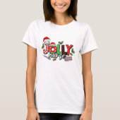 Christmas Nursing Funny Holly Jolly Nurse T-Shirt (Vorderseite)