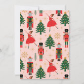 Christmas Nutcracker Ballerina Baby Girl Geburtsta Einladung (Rückseite)