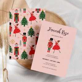 Christmas Nutcracker Ballerina Baby Girl Geburtsta Einladung
