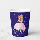 Christmas Nutcracker Ballerina Blonde Pappbecher (Rückseite)