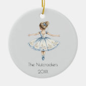 Christmas Nutcracker Ballerina Foto Keramik Ornament (Vorne)