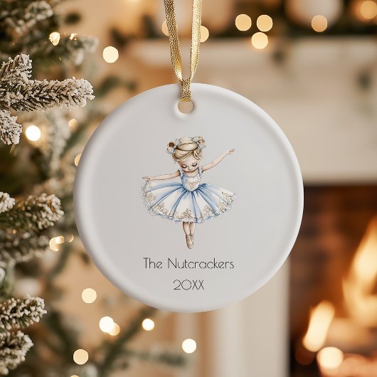 Christmas Nutcracker Ballerina Foto Keramik Ornament
