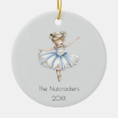 Christmas Nutcracker Ballerina Foto Keramik Ornament (Vorne)