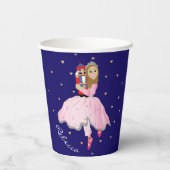 Christmas Nutcracker Ballerina Lt Brn Pappbecher (Rückseite)