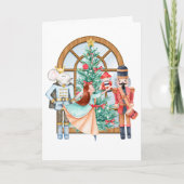 Christmas Nutcracker Ballerina Mouse King Karte (Vorderseite)