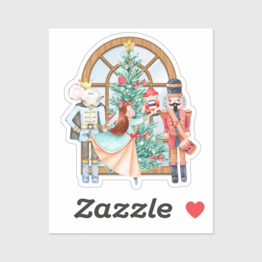 Christmas Nutcracker Ballerina Mouse King Vinyl Aufkleber (Blatt)